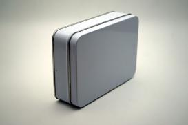white tin box